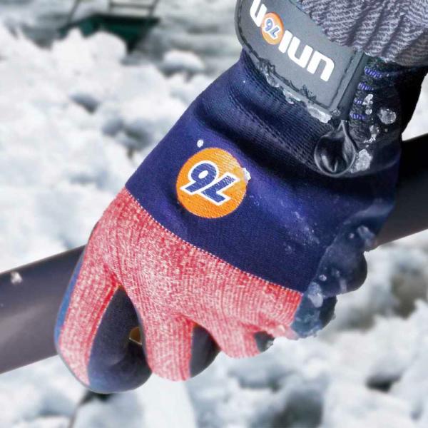 UNION　76ルブリカンツ　防寒背抜き手袋　天然ゴム手袋　マジック付き　ネコポス
