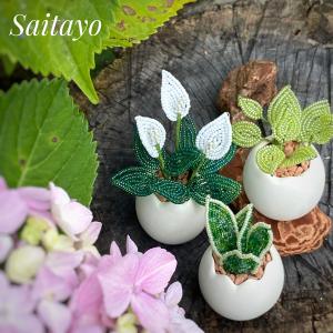 ビーズフラワーキット ミニ観葉植物3種のたまごセ...の商品画像