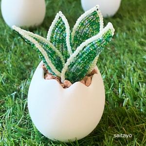 ビーズフラワーキット ミニ観葉植物3種のたまご...の詳細画像3