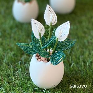 ビーズフラワーキット ミニ観葉植物3種のたまご...の詳細画像5