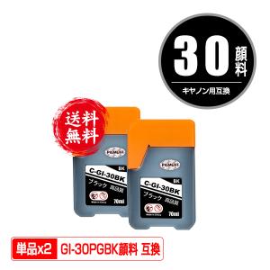 GI-30PGBK ブラック 顔料 お得な2個セット キヤノン 互換インクボトル インクカートリッジ 送料無料 (GI-30 G5030 GI 30 GI30 G6030WH G6030BK G7030 GM2030)