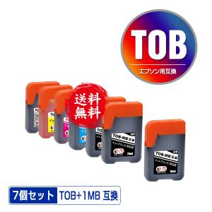 TOB-MB TOB-PB TOB-C TOB-M TOB-Y TOB-GY 6色セット + TOB-MB お得な7個セット エプソン トビバコ 互換インクボトル インクカートリッジ 送料無料(TOB EW-M873T)｜saitenchi