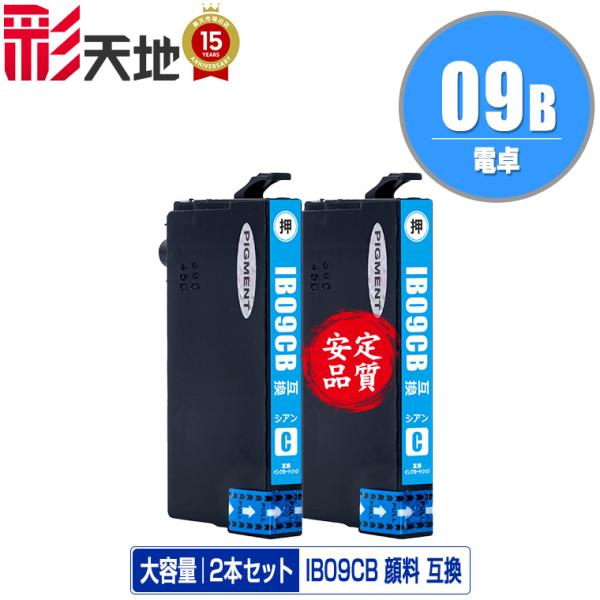 IB09CB (IB09CAの大容量) シアン 顔料 お得な2個セット エプソン 互換インク インク...