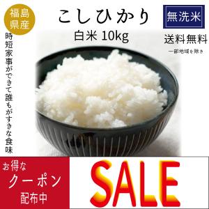 米 お米 無洗米 10kg コシヒカリ白米10kg  令和4年福島県産 在庫限り