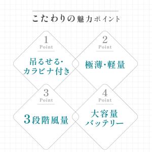 ハンディファン カラビナ 大風量 静音 usb...の詳細画像4