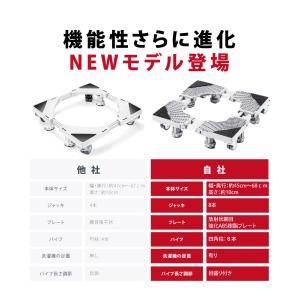 洗濯機台 置き台 洗濯機スライド台 奥行43~...の詳細画像1