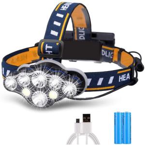 LEDヘッドライト USB充電式 ヘッドランプ 釣り用 防水IP45 小型軽量 アウトドア ヘルメット ライト 角度調節可能 高輝度