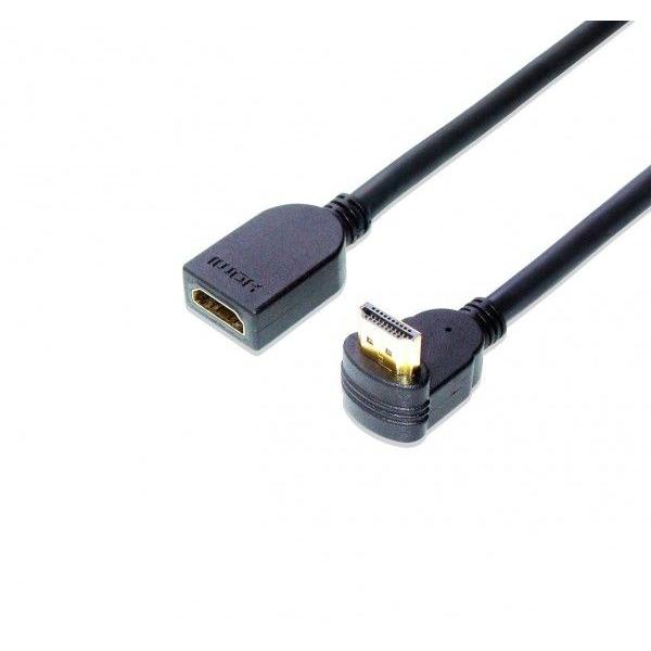 HDMI 延長 ケーブル 片方L型（上向き） 15cm