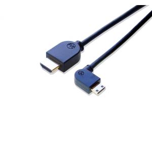HDMI ミニHDMI 変換ケーブル 片方L型（右向き） 3m Ver1.4 イーサネット、3D、4KX2K解像度、フルHD対応