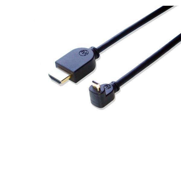 HDMI Micro HDMI  L型（下向き） 変換ケーブル 2m Ver1.4 イーサネット、3...