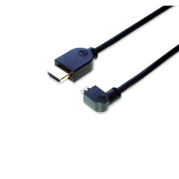 HDMI Micro HDMI  L型（左向き） 変換ケーブル 2m Ver1.4 イーサネット、3...