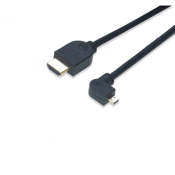 HDMI Micro HDMI  L型（右向き） 変換ケーブル 2m Ver1.4 イーサネット、3...