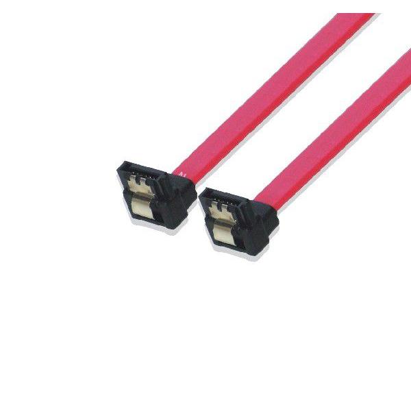 SATA III 6GB シリアルATAケーブル ラッチ付 両方Ｌ型 50cm