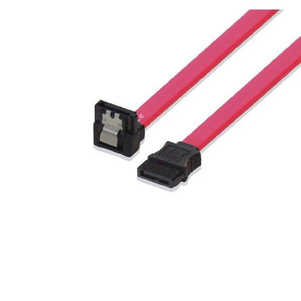 SATA III 6GB シリアルATAケーブル 片方ラッチ付 Ｌ型(下向き) 50cm