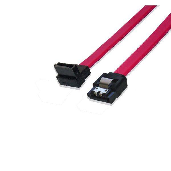 SATA III 6GB シリアルATAケーブル 片方Ｌ型(上向き) 片方ラッチ付き30cm