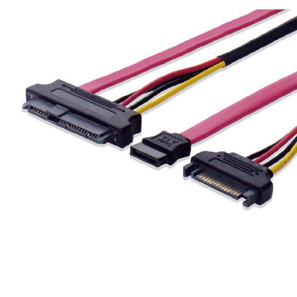 SAS/SATA⇔SATA、SATA電源変換ケーブル 30cm