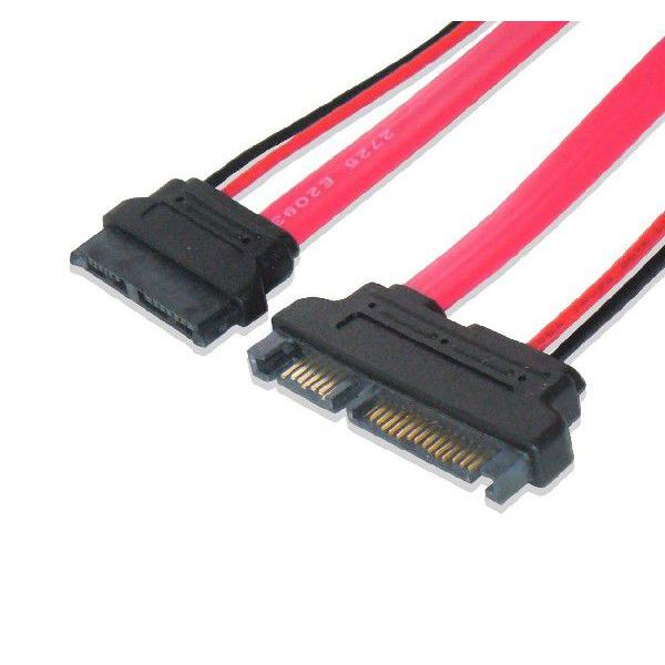 Slimline SATA⇔データ、電源一体化SATA変換ケーブル 50cm