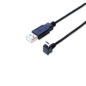 USB Aオス Micro USBオス L型（下向き） 変換ケーブル 1m