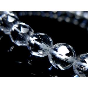 64面カット 水晶 ブレスレット 6mm パワ...の詳細画像1