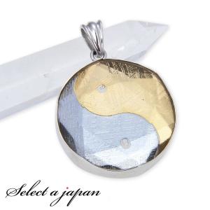 Silver925 ギベオン(メテオライト隕石) 11mm パープル 六芒星