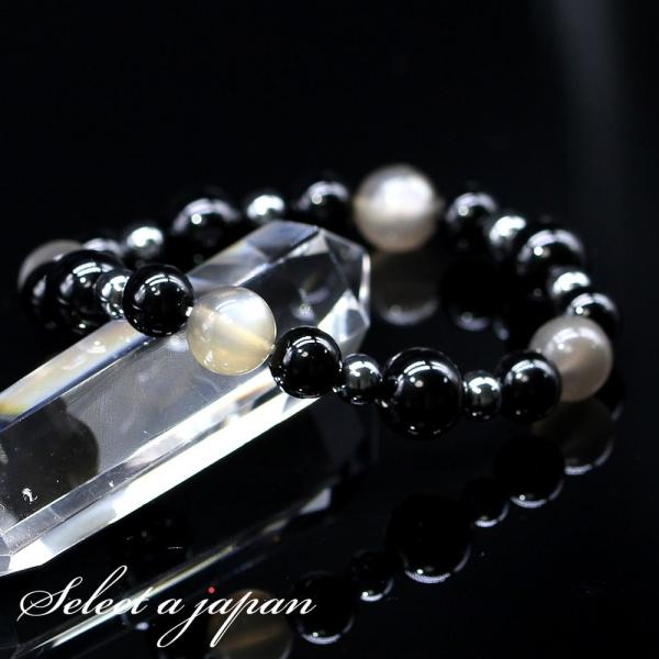 お守り パワーストーン ブレスレット メンズ 天然石 数珠 ブラック