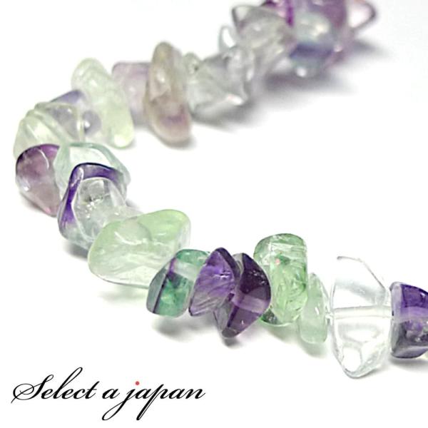 フローライト さざれ石 穴あり さざれ 1連 80cm パワーストーン バラ売り 天然石 パワースト...