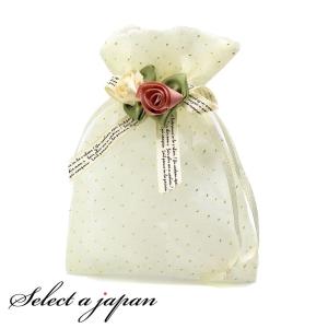 巾着袋 (9cm×14cm) ドットオーガンジー...の商品画像