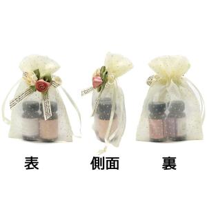 巾着袋 (9cm×14cm) ドットオーガンジ...の詳細画像2