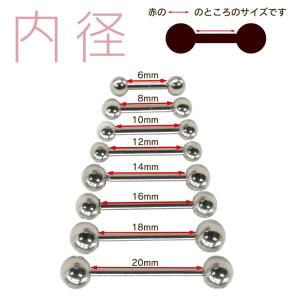 ボディピアス 16G 18G 14G ストレー...の詳細画像5