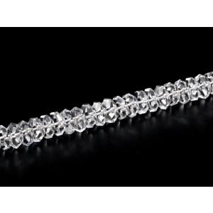 「1連 15cm」 ボタンカット水晶 3mm×...の詳細画像1