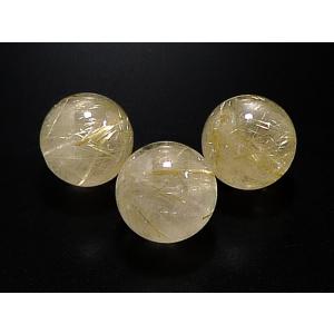 1粒売り ゴールドルチルクォーツ 9mm パワ...の詳細画像1