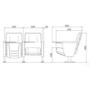 【1脚のお値段】劇場用椅子 SA-636TB ...の詳細画像1
