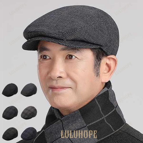ハンチング 帽子 メンズ コットン 無地 つば幅広 日よけ 紳士帽子 カジュアル 56cm-60cm...