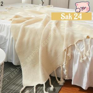 コットン ブランケット かわいい ひざ掛け 毛...の詳細画像2