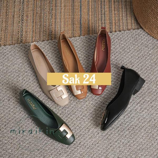 パンプス フラットシューズ レディース 歩きやすい ぺたんこ ローヒール 痛くない 疲れない ブラッ...