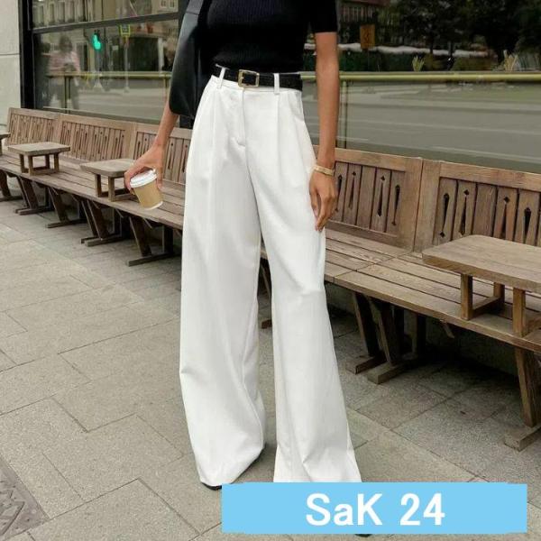 ワイドパンツ 春秋 タックパンツ パンツ レディース カラーパンツ フレアパンツ タックワイドパンツ...