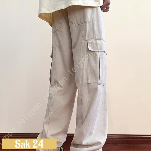 カーゴパンツ メンズ パンツ ゆったり ワイド イージーパンツ ウエストゴム  シニア ワークパンツ...