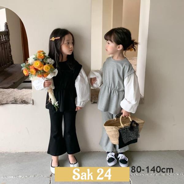 セットアップ 女の子 韓国子供服 おしゃれ 長袖 キッズ 春 秋 シャツスリーブ フレアパンツ フレ...