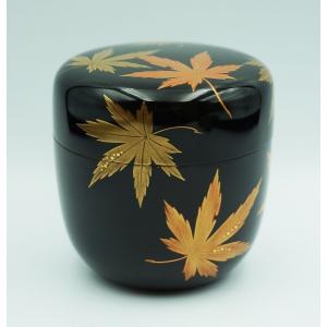 茶道具 棗 中棗 秋草蒔絵 米本匠伯 桐箱 : 新古茶道具 さかい ヤフー店