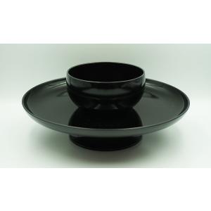 茶道具　台　天目台　黒　樹脂製　紙箱