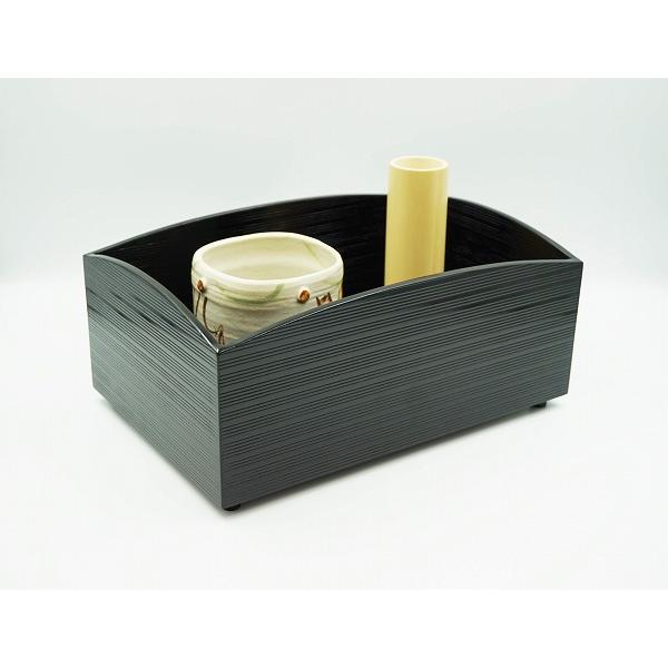 茶道具　莨盆　櫛形煙草盆セット　紙箱