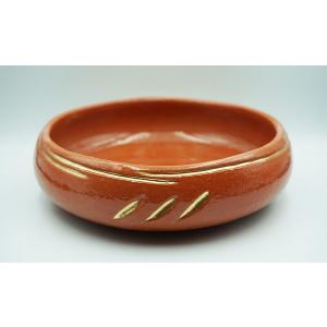 茶道具 炭道具 灰器 青楽又は赤楽 風炉用 佐々木松楽窯 楽焼き 青