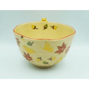 茶道具 茶碗 茶碗 色絵 春草にもぐら 東山深山 化粧箱 : 新古茶道具