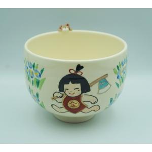 茶道具 茶碗 茶碗 色絵 春草にもぐら 東山深山 化粧箱 : 新古茶道具
