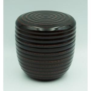 茶道具 棗 中棗 黒塗 遠山蒔絵 樹脂製 化粧箱 : 新古茶道具 さかい