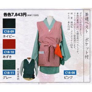 茶道具　お稽古着　茶道ベスト　ポケット付　男女兼用　フリーサイズ　B級品　ビニール