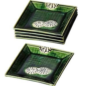 和菓子皿 5枚組 茶道具 送料込 永楽善五郎(即全)作 乾山写秋海棠画 皿 5枚 共箱 | 古美術ささき