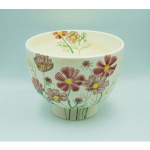 茶道具 茶碗 茶碗 仁清 紅白梅 伊坂清香 化粧箱 : 新古茶道具 さかい