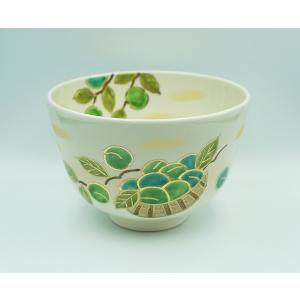 茶道具 茶碗 茶碗 青釉金入若松 了入写 佐々木昭楽 桐箱 : 新古茶道具