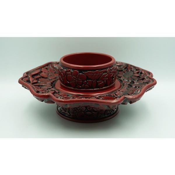 茶道具　台　天目台　倶利　樹脂製　中村湖彩　紙箱